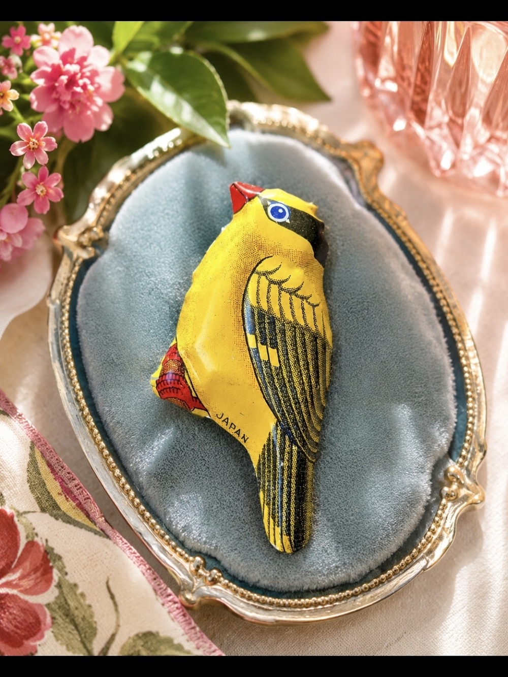 Japan Yellow Bird Pet Toy Decoration - Yellow